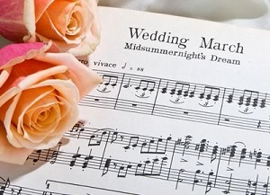 picture of roses and musical score